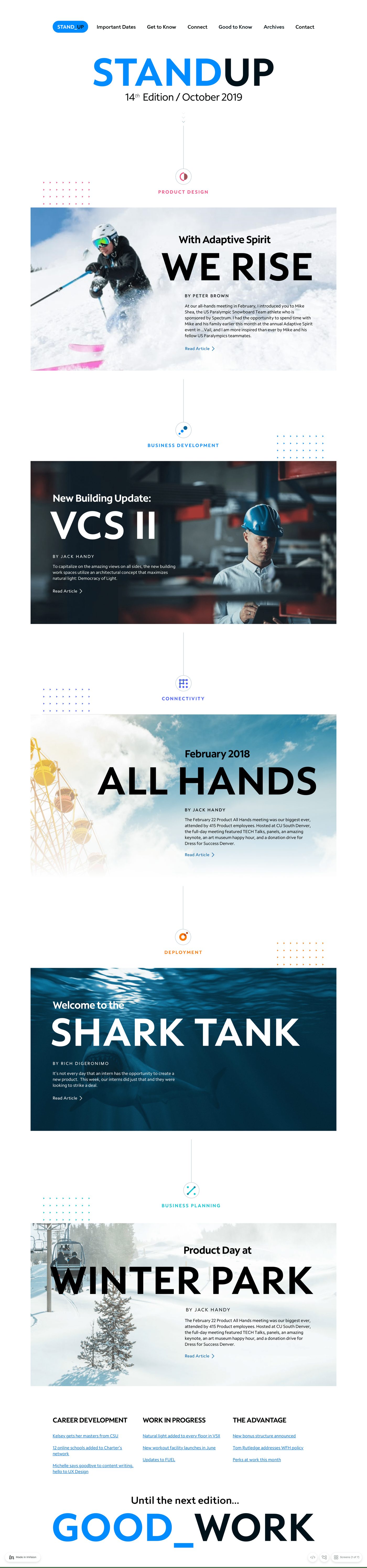 STANDUP 14th Edition / October 2019 — full editorial page